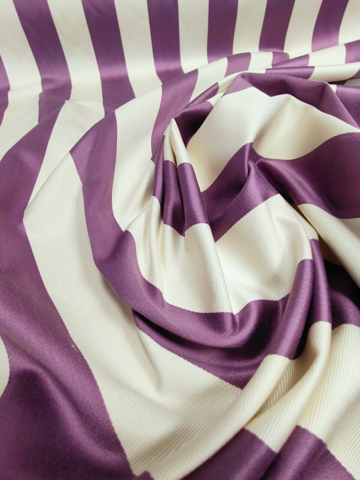Clarke & Clarke St James Stripe Violet Curtain Upholstery Fabric By The Metre