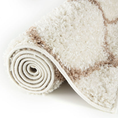 Moroccan Ivory Shaggy Rug | 630