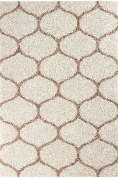 Moroccan Ivory Shaggy Rug | 630