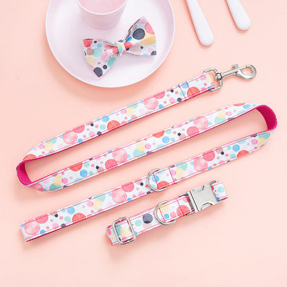 Custom Lettering Dog Collar Print Personality Suit