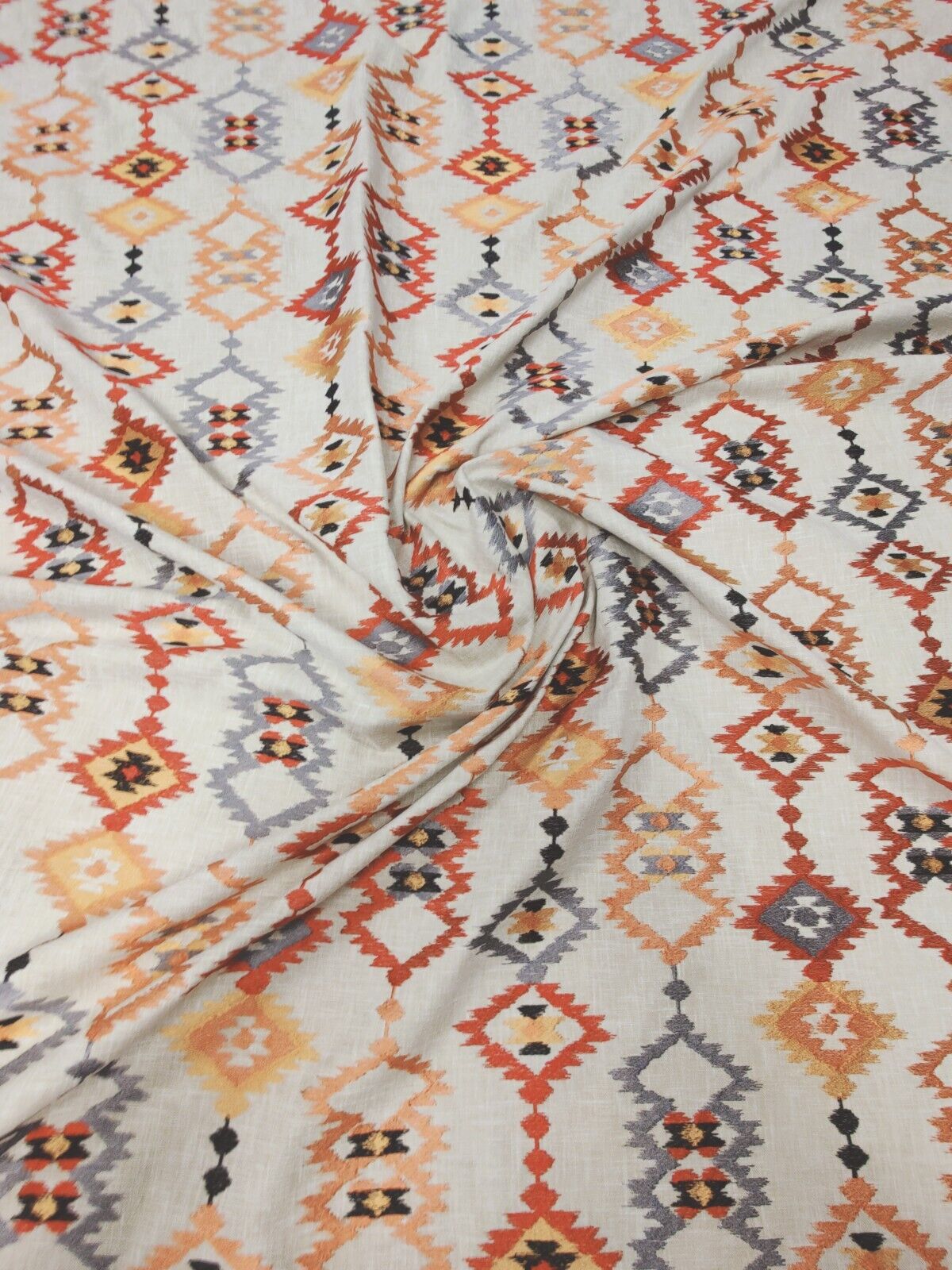 iLiv Sante Fe Salsa Embroidered Curtain Fabric 8 Metres