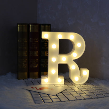26 Letters White LED Night Light Marquee Sign Alphabet Lamp