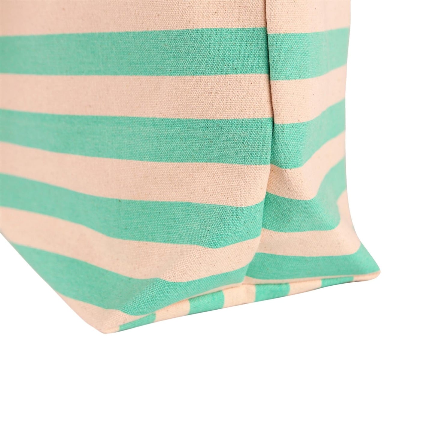 Large Striped Canvas Tote Beach Bag