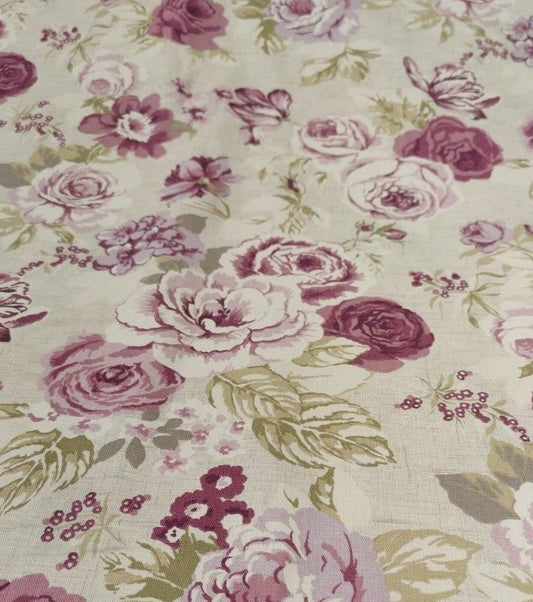 Clarke & Clarke Studio G Genevieve Mulberry Curtain Fabric By The Metre