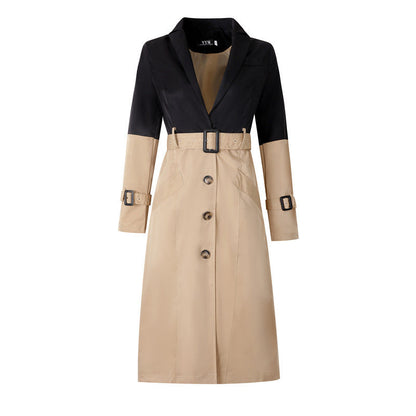 Women's thin windbreaker mid-length coat coat