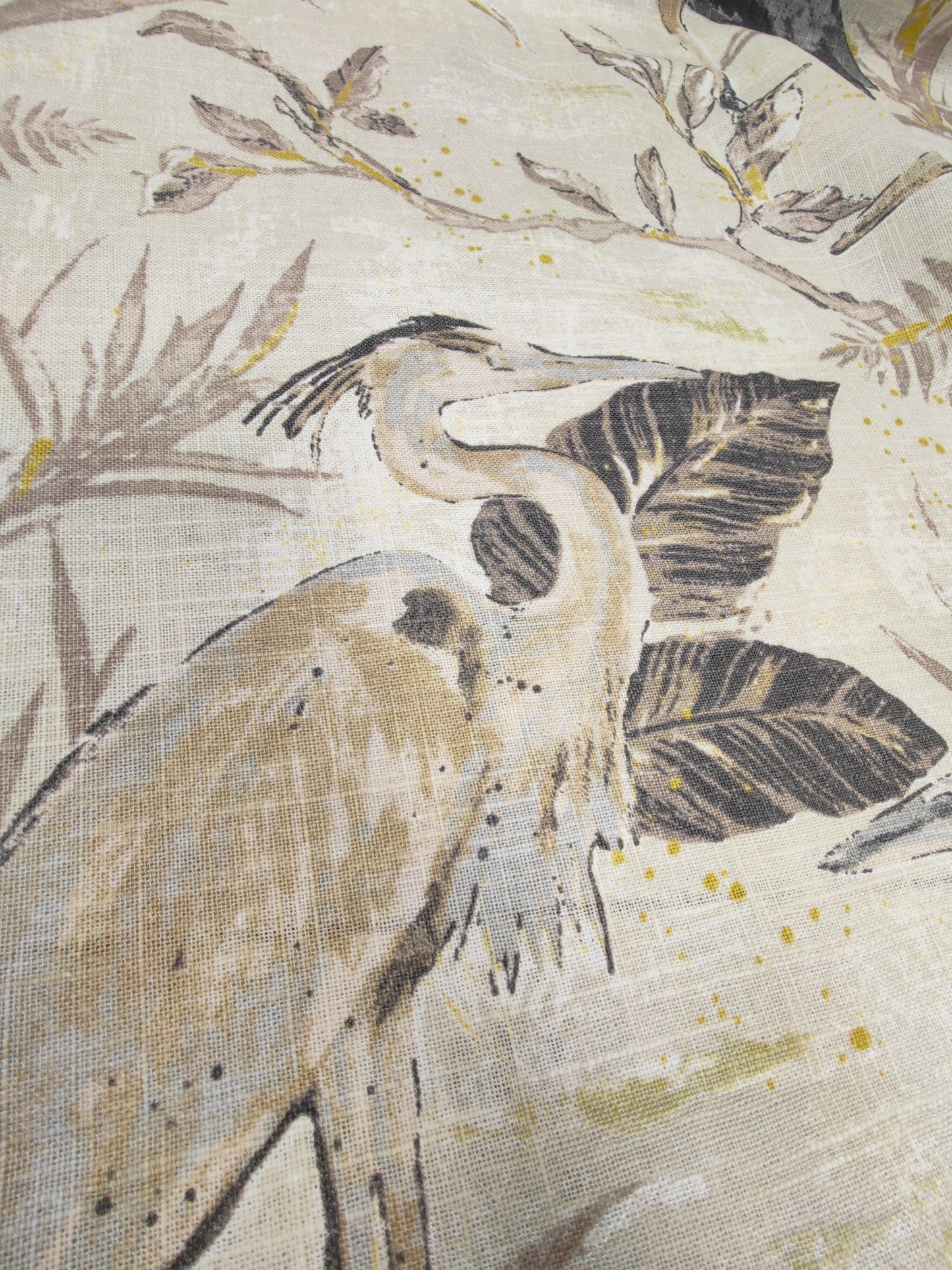 Edinburgh Weavers Heron Natural Curtain Fabric By The Metre