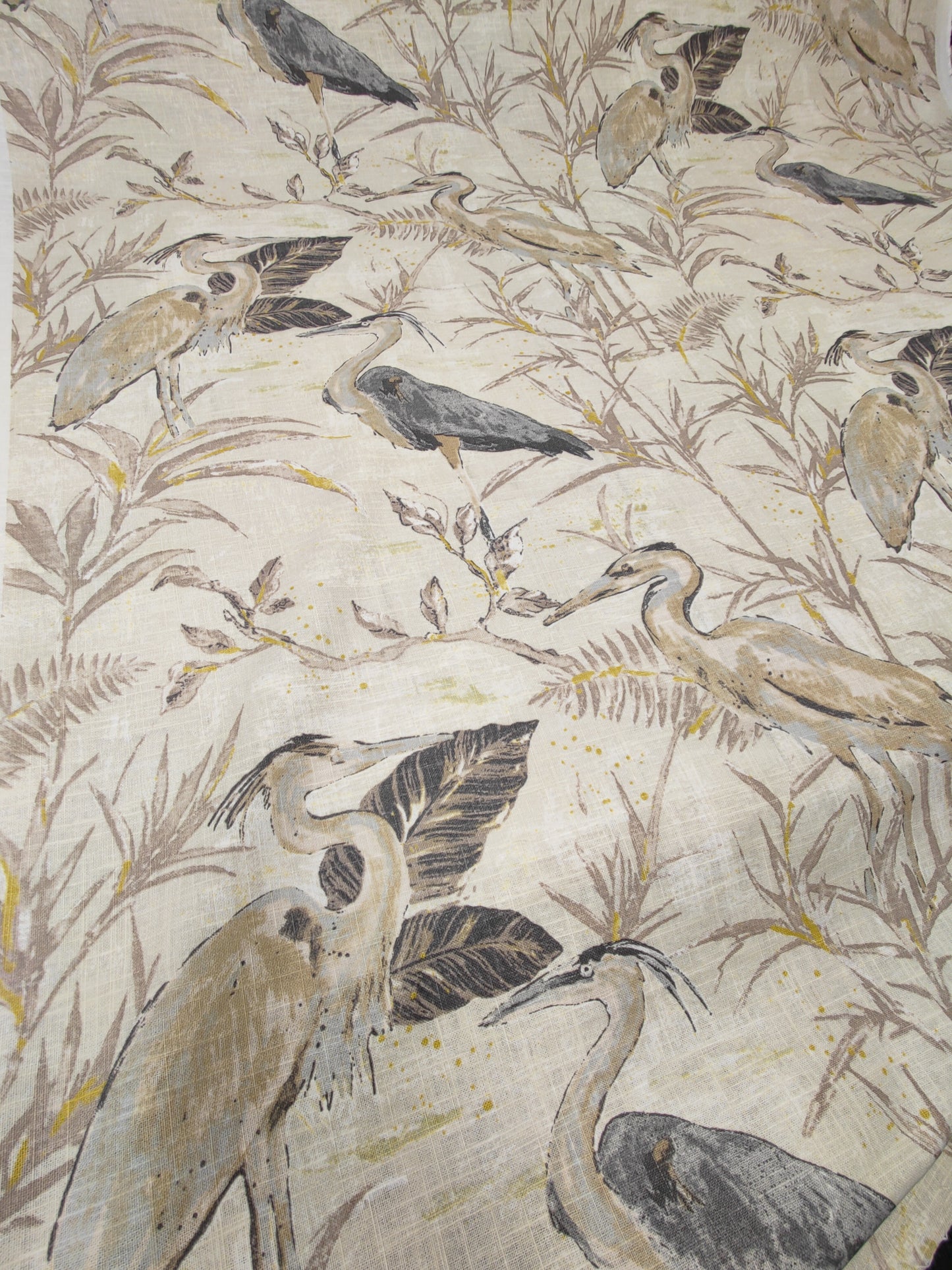 Edinburgh Weavers Heron Natural Curtain Fabric By The Metre