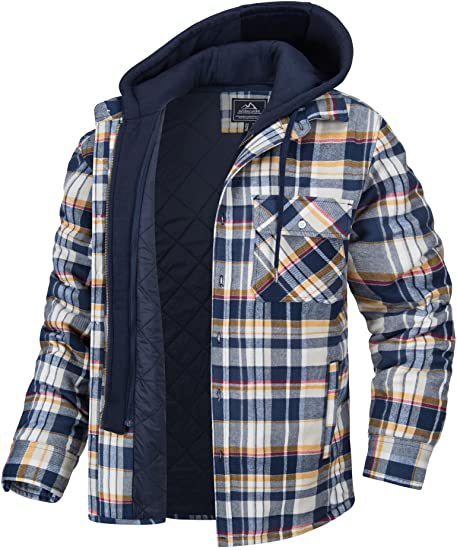 The Winter Layer – Men’s Plaid Hooded Padded Coat