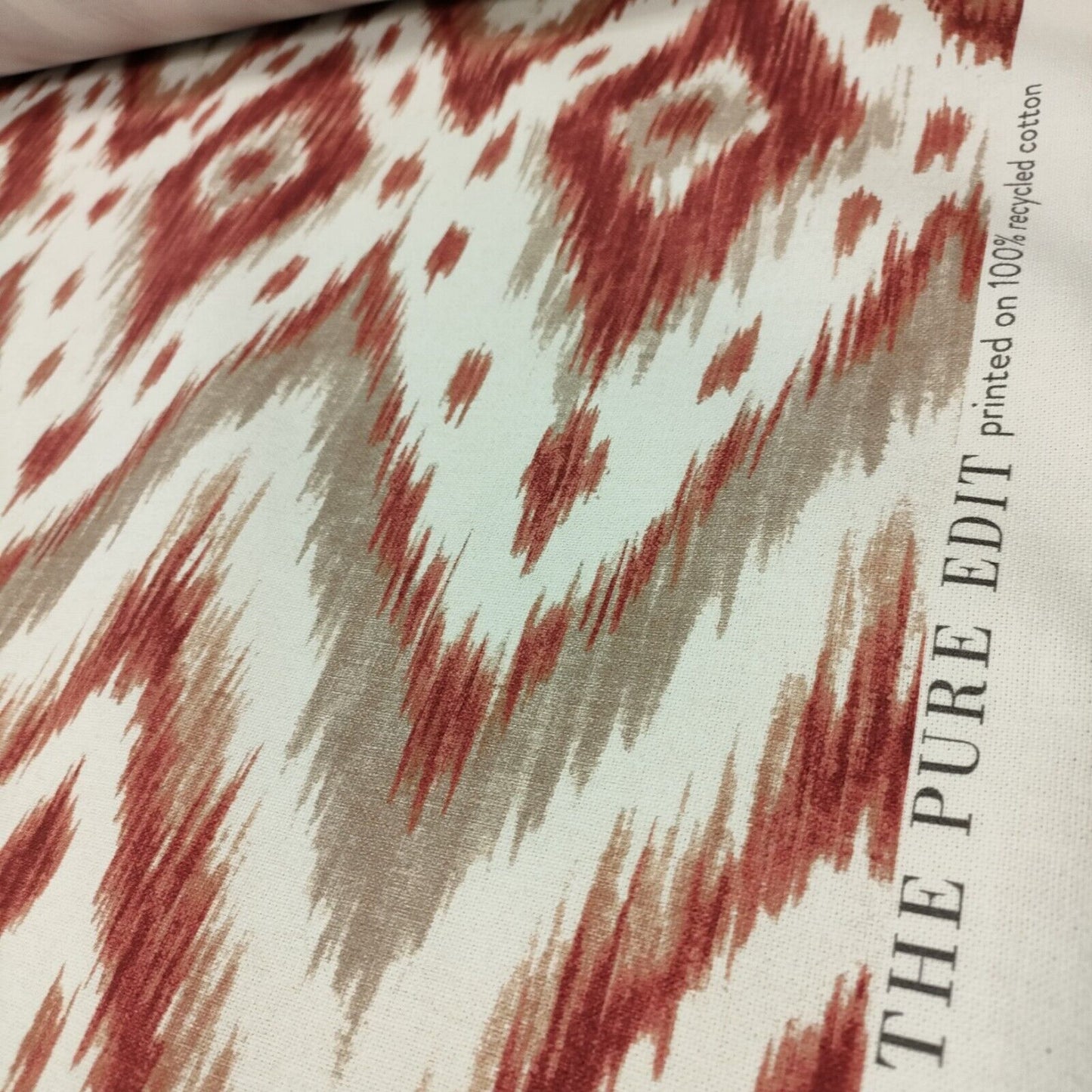 The Pure Edit Lixus Cinnabar Curtain Upholstery Fabric By The Metre