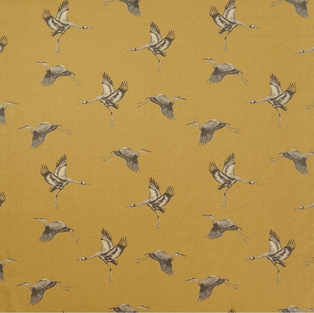 iLiv Cranes Gilt Curtain Fabric 1.5 Metres