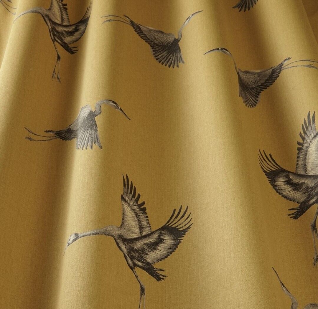 iLiv Cranes Gilt Curtain Fabric 1.5 Metres