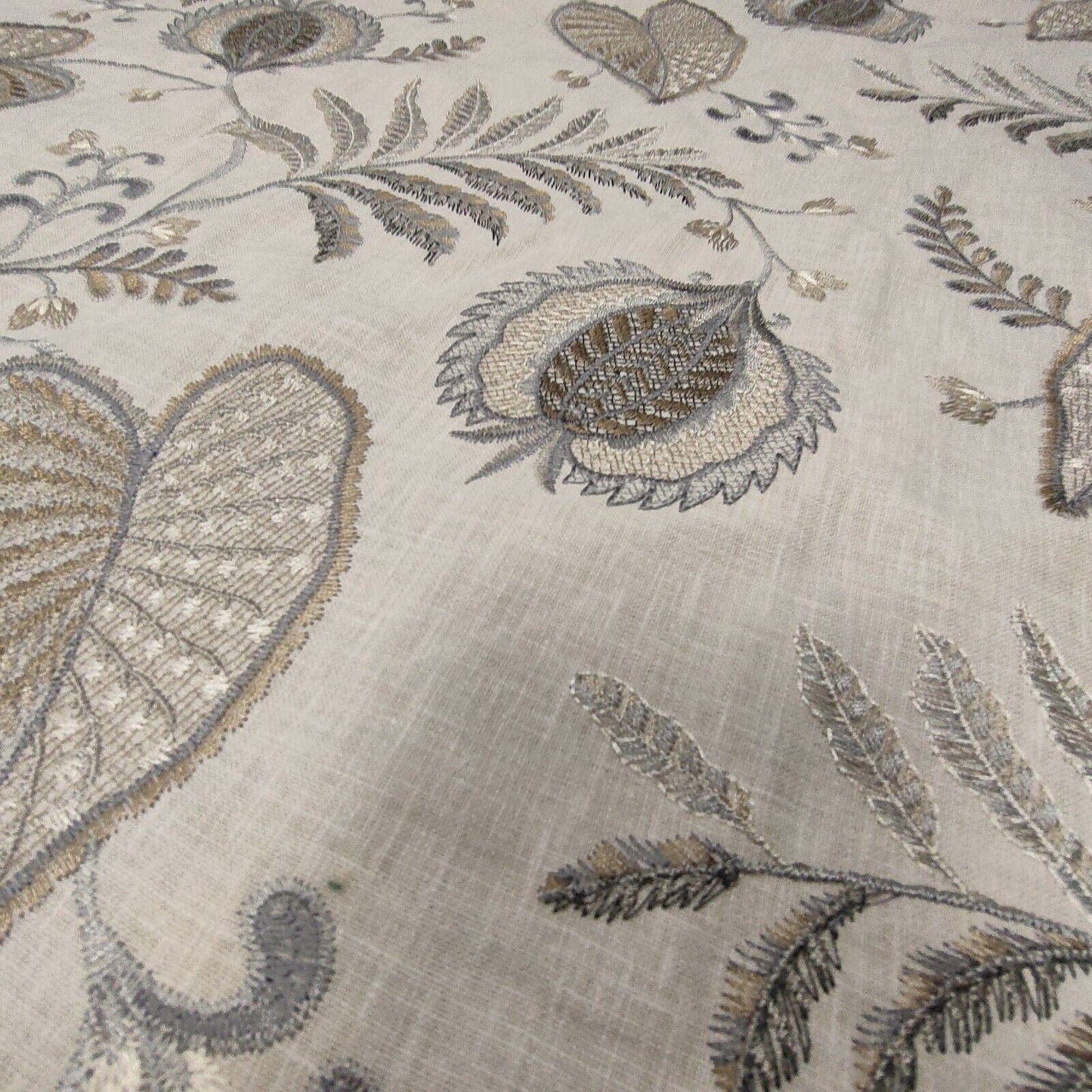 iLiv Samarkand Cloud Embroidered Curtain Fabric By The Metre