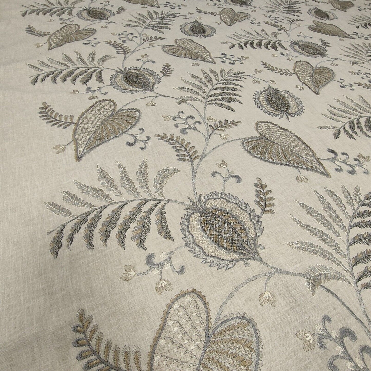 iLiv Samarkand Cloud Embroidered Curtain Fabric By The Metre