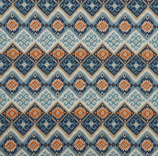 iLiv Navajo Teal Curtain Upholstery Fabric 3.5 Metres