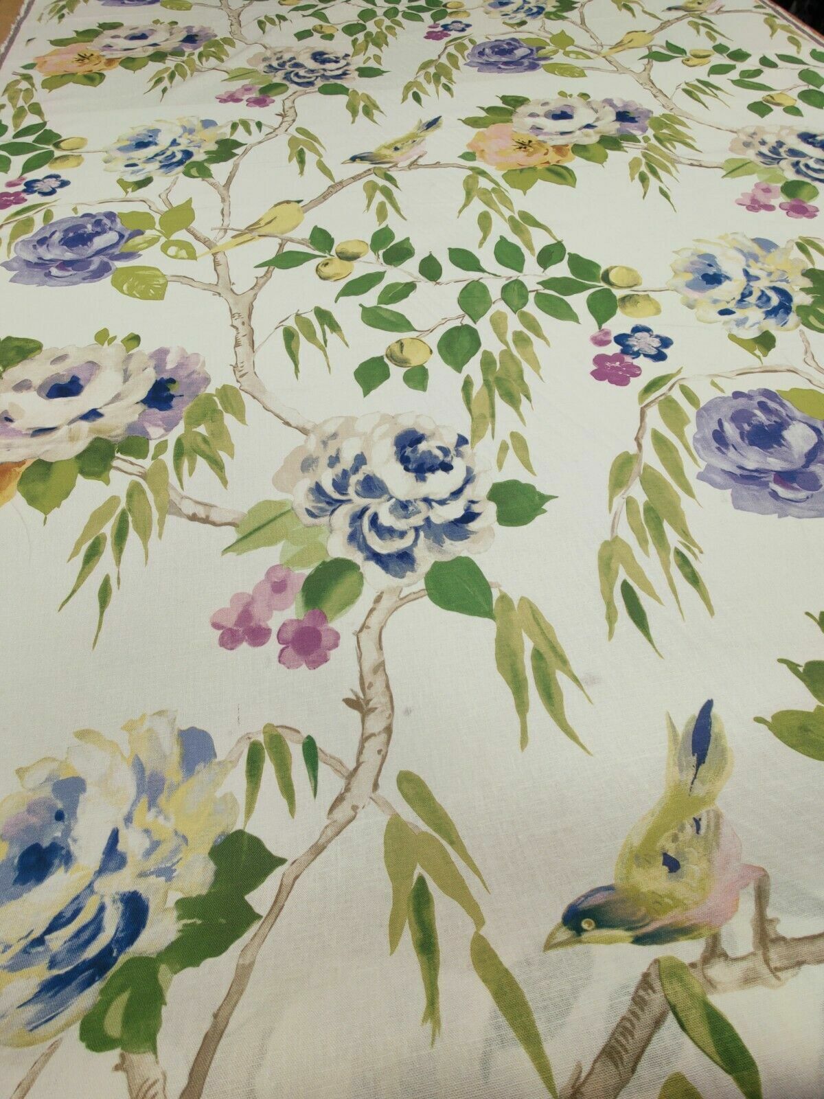 Edinburgh Weavers Peaches Porcelain Curtain Fabric Per Metre