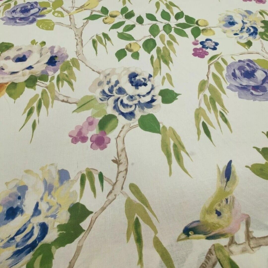 Edinburgh Weavers Peaches Porcelain Curtain Fabric By The Metre