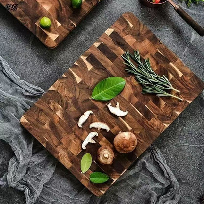 Solid Wood Cutting Board Acacia Mangium Chessboard Grid Cutting Board