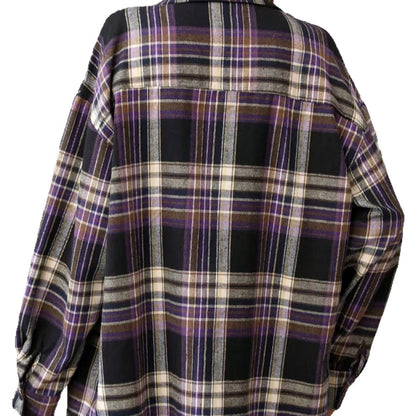 Casual Loose Retro Plaid Shirt For Women
