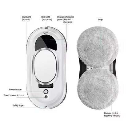 5600Pa Smart Window Cleaning Robot   Auto-Guided, Remote-Controlled Glass Cleaner for Home Use