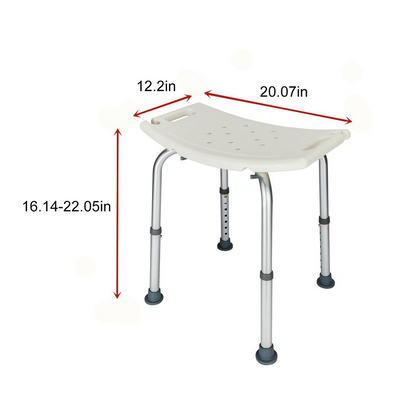 1.35MM Simple Bath Chair White