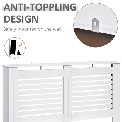 MDF Radiator Cover, 152 cm L-White