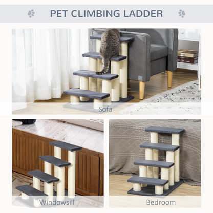 Pet Stair Dog Cat Step Ladder Climb Plush Soft Comfort Particle Board