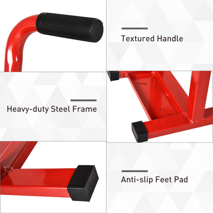 Steel Motorbike Jack Lift Rubber Platform Crank Lift  Repair Table Durhand