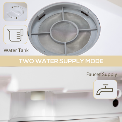 HOMCOM Table Top Dishwasher w/ 4 Place Settings 6 Programmes Fruit Wash Mode