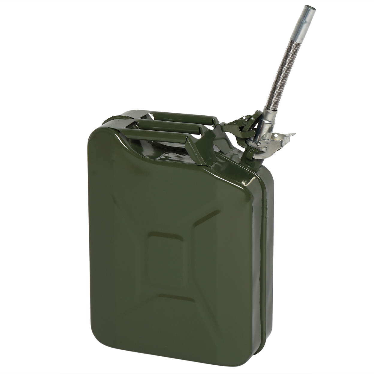 20L 0.6mm Fuel Oil Petrol Diesel Storage Can with British Style Pour Tube Army Green