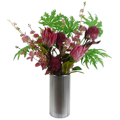 70cm Globe Thistle Purple Ball Artificial Flower Stem