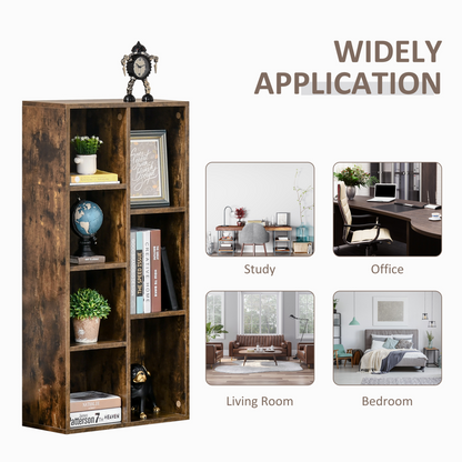 Bookcase IndustrialDisplay Cabinet Cube Storage Rustic Brown