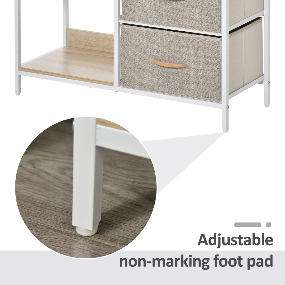 Chest Dresser with 3 Drawers Storage Cabinet Organizer, Beige