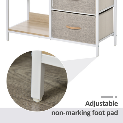Chest Dresser with 3 Drawers Storage Cabinet Organizer, Beige