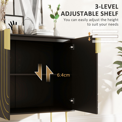 HOMCOM Freestanding Storage Cabinet with Adjustable Shelf for Living Room