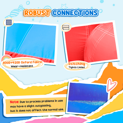 Kids Bouncy Castle with Slide Pool Trampoline Climbing Wall w/ Blower