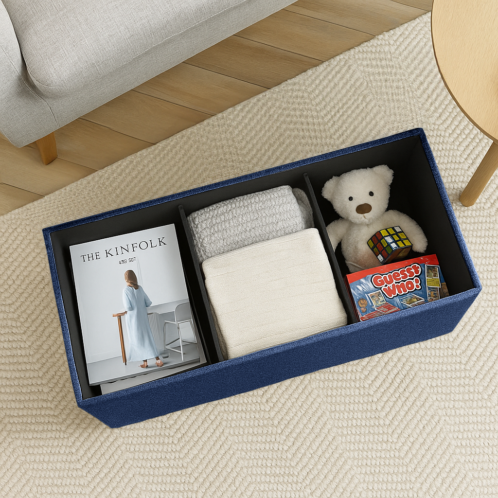 Foldable Storage Ottoman - 111 x 37 x 39cm