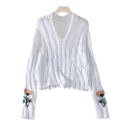 Idle Style Short Long-sleeved Sweater Top