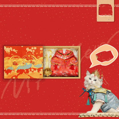 New Pet Hanfu Clothes Dress Gift Box