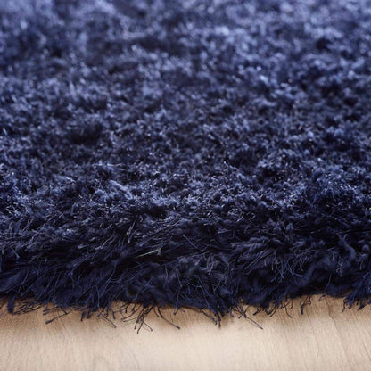 Extravagance Navy Shaggy Rug
