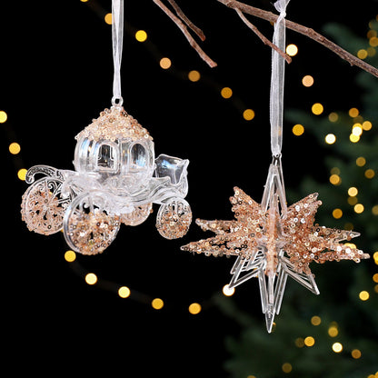 Christmas Decorations Sequined Acrylic Pendant