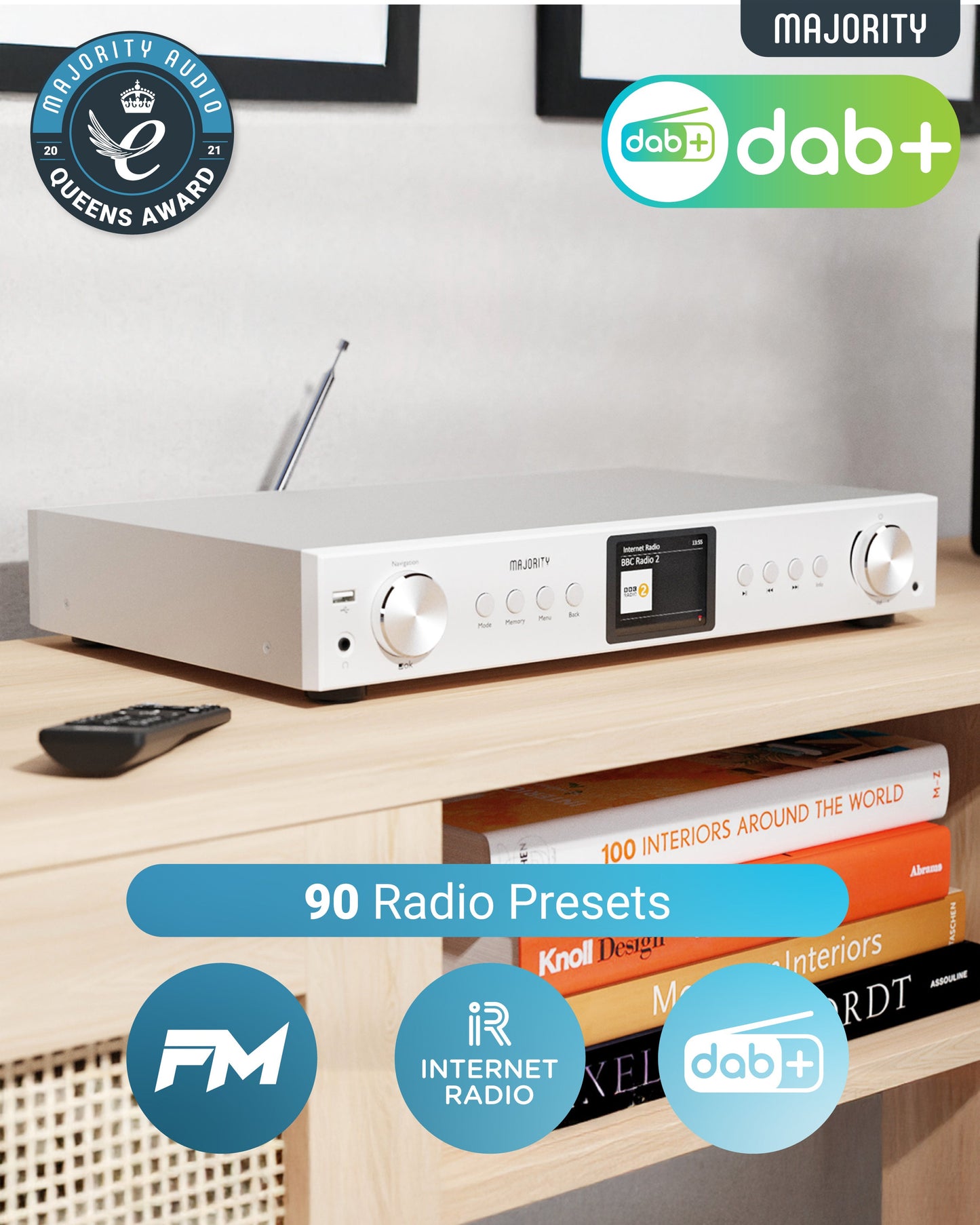 MAJORITY FITZWILLIAM 2 SILVER RADIO