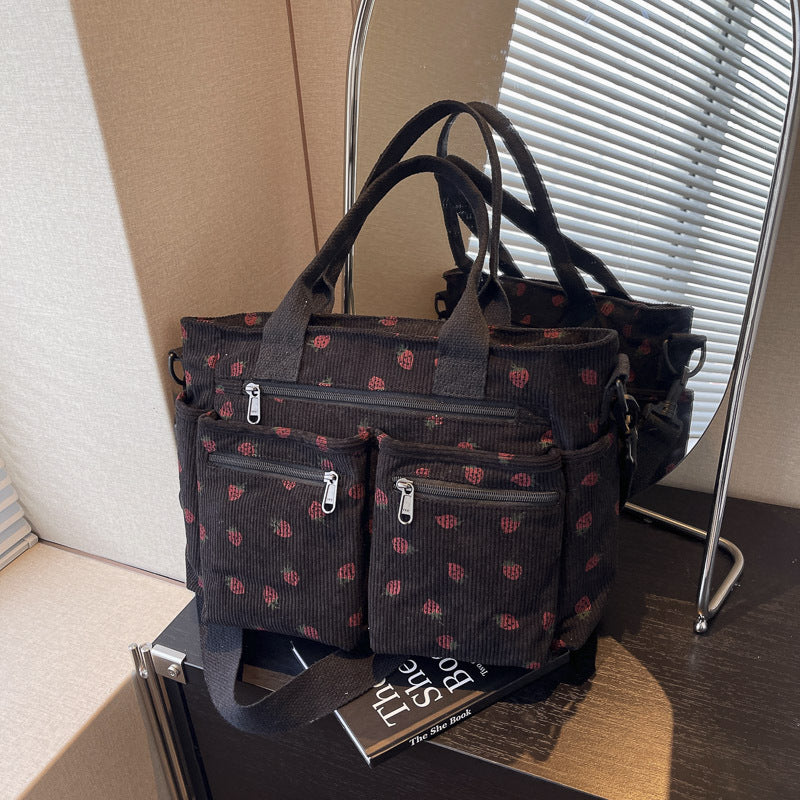 Printed All-matching Women's Strawberry Shoulder Messenger Bag