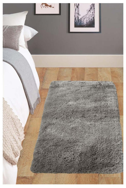 Soft Washable Grey Shaggy Rug | SA-04