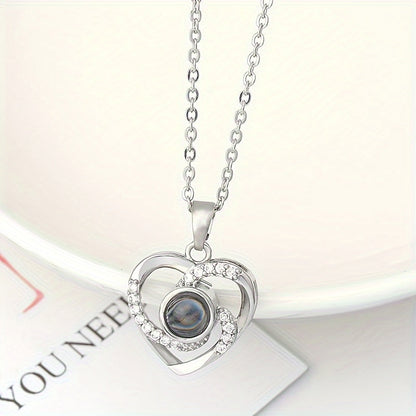 Eternal Red Rose & 'I Love You' Necklace - Perfect Gift for Her on Valentine's, Mother's Day, Anniversary, Birthday | Acrylic Flower in Display Box