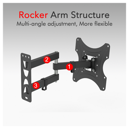 LEADZM 26-50" Adjustable Wall Mount Bracket Rotatable TV Stand TMX200 with Spirit Level