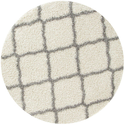 Moroccan Ivory Shaggy Rug | 700