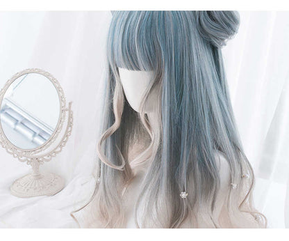 Facial gradation wig with sideburns
