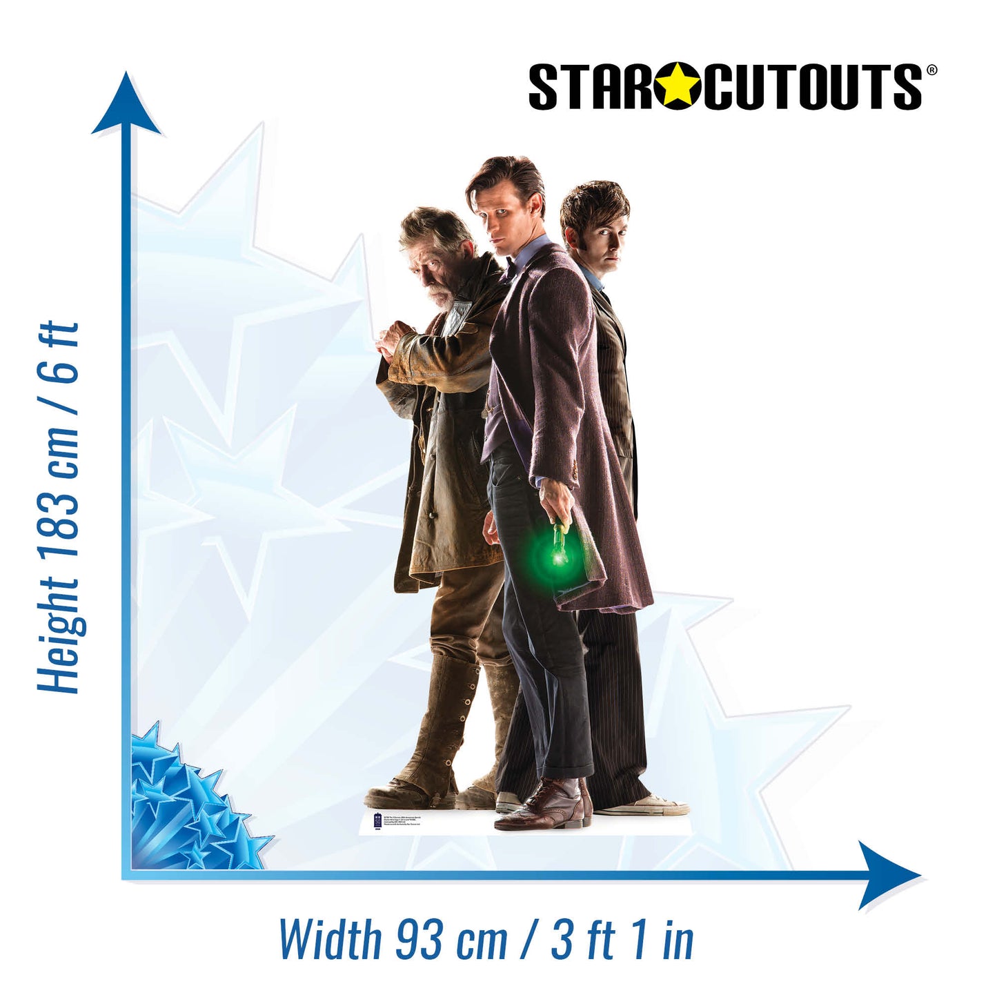 SC705 The Three Doctors 50th Anniversary Special Cardboard Cut Out Height 183cm