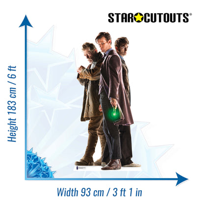 SC705 The Three Doctors 50th Anniversary Special Cardboard Cut Out Height 183cm