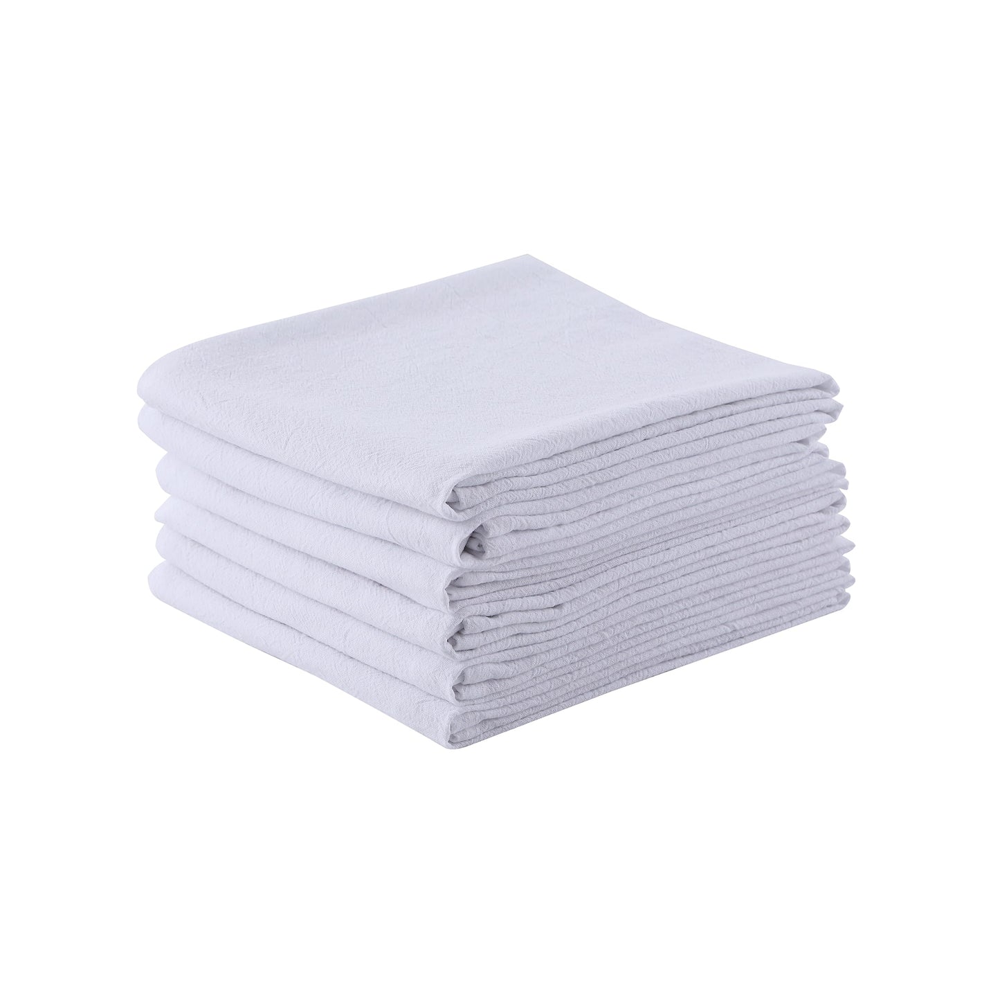 clwellge 100% Cotton Flour Sack Dish Towels, Pack of 6, Blank Tea Towels Highly Absorbent Kitchen Towels